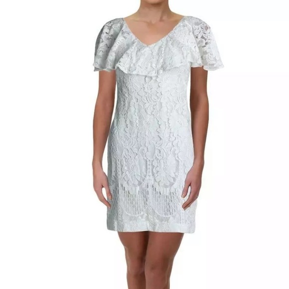 Lauren Ralph Lauren Dresses & Skirts - LAUREN RALPH LAUREN Women's White Lace Overlay Tamalira Cocktail Dress sz 14P